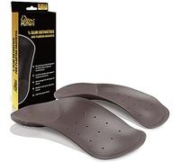 FootMatters 3/4 insertos ortopédicos delgados - para alivio del dolor de la fascitis plantar - Plantillas para mujeres y hombres con soporte de arco y copa de talón - L - US Men 11-13