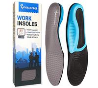 FOOTSECRET Plantillas ortopédicas para botas de trabajo, alivio de la fascitis plantar, soporte de arco para estar de pie todo el día, hombres y mujeres, Gris, M: Men 7.5-9/Women 8.5-10