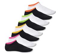 Footstar 8 pares de calcetines tobilleros Neon Flash - Mix 35-38