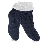 Footstar Calcetines de invierno suaves para mujer ABS, azul marino, 35/38 EU