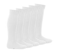 Footstar EVERYDAY! KIDS Knee Socks - 5 pairs of girl's/boy's long socks - cotton White 9-11 (EU 27-30)