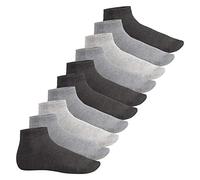 Footstar SNEAK IT! 10 Pares Calcetines Cortos Unisex - Classic Grey 43/46