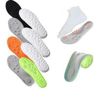 Footstr Insoles, Breathable Soft Foam Shoe Insole, 4d Cloud Technology Sweat-Absorbentsports Insole with Arch Support (4-Pairs-of-Mixed-4d-Insole,45-46)