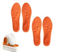 Footstr Insoles, Ultralight Memory Foam Shock Absorption Insoles, 4d Elastic Cloud Soles Lightweight Insole with Arch Support, For Sports, Running, Breathable, Sweat-Absorbing (2pcs-Orange,43-44)