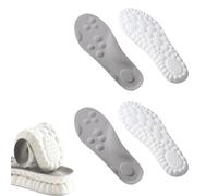 Footstr Insoles, Ultralight Memory Foam Shock Absorption Insoles, 4d Elastic Cloud Soles Lightweight Insole with Arch Support, For Sports, Running, Breathable, Sweat-Absorbing (2pcs-Grey,45-46)