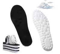 Footstr Insolex - Footstr Insoles for Heel Pain - 4d Soft Memory Foam Cushioning Sports Cloud Insoles - U-Shape Memory Foam Insole's - Footstr Insole Youth - For Flat Feet (Black, 41-42)