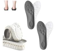 Footstr Insolex, plantillas de masaje Footfix para niños, 4d Elastic Cloud plantillas de espuma suave y transpirables, plantilla deportiva ligera para pies planos para hombres y mujeres (gris*2, 45-46