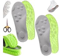 Footstr Plantillas, plantilla de espuma suave transpirable, plantillas elásticas 4D para mujeres y hombres, plantilla deportiva ortopédica de espuma viscoelástica gruesa ultrasuave (2PC-D, 37-38)