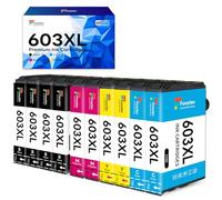 Fooylen 603XL Cartuchos Compatibles para Cartuchos Epson 603 XL Multipack para Expression Home XP-2100, XP-2105, XP-3100, XP-4100, Workforce WF-2810, WF-2830, WF-2850 (4 Negro, 2 Cian, 2 Magenta, 2