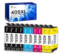 Fooylen Cartuchos de Tinta 405 XL de Repuesto para Epson 405XL compatibles con Workforce Pro WF-4820 WF-3820 WF-7835 WF-7840 WF-4830 WF-7310 WF-7830 WF-3825 WF-4825