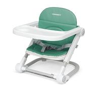 Foppapedretti Asiento elevador elevador para niños de 6 meses a 3 años (hasta 15 kg), bandeja extraíble, plegable y transportable, bolsa incluida, relleno extraíble y lavable, 3 alturas, verde