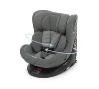 Foppapedretti FP360 Quick i-Size, asiento giratorio 360°, para niños de 40 a 150 cm de altura, 0-12 años, conforme ECE R129, fijación Dualfix (Isofix y non), Safe Body Protection, gris