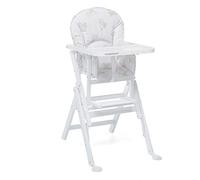 Foppapedretti, IlSediolone, trona regulable a dos alturas (71/95 cm), mesita abatible, acolchado extraíble y lavable, blanco