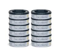 Foppapedretti Recarga para contenedor de pañales Missk, 12 recambios (hasta 2160 pañales), retiene olores con tecnología patentada EVOH de 5 capas, tratamiento antibacteriano, 25% de plástico