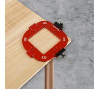 Foppla 2Pcs Round Corner Radius Template Aluminum Alloy Radius Jig Router Template 4 in 1 Arc Angle Positioning Template Corner Radius Positioning Jig R10 R15 R20 R25 R30 R35 R40 R50(Gules)