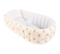 Foppla Baño inflable para bebé, bañera de PVC para niños pequeños, bomba de aire integrada, plegable, lavabo de ducha de viaje, bañera ergonómica para bebés, bañera antideslizante, fácil de drenar