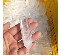 FOPURE 2 uds Natural Doble Extremo lemuriano semilla Cuarzo Cristal Punto curativo Piedra de Cristal Piedras Naturales y Minerales