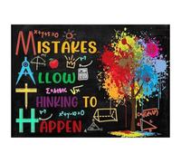 FOPURE Algebra & Geometry Posters, Inspirational Math Quotes Growth Mindset Chart, Laminated Classroom Bulletin Board Decor, Teacher Resources (Framed,16x24inch(40x60cm))
