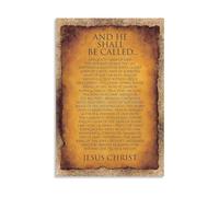 FOPURE And He Shall Be Called Wall Decor Scripture Art Print Promises of God for Home or(Framed,16x24inch(40x60cm))