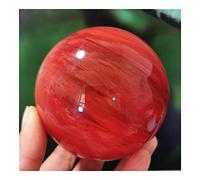 FOPURE Artesanías de Piedra de Cristal en Bruto, Bolas de Cristal de Cuarzo de fusión roja mágica de Calidad, Adornos esféricos for decoración del hogar Cristal de Cuarzo