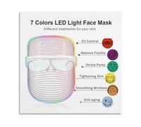 FOPURE At Home Skincare Chart Canvas Print LED Light Beauty Device Guide for Bathroom Dressing Room Wall-Art(Unframed,08x12inch(20x30cm))