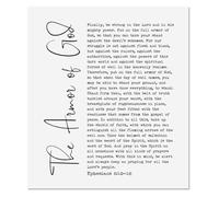 FOPURE Bible Verse Art Print Armor of God Christian Scripture Inspiring Quotes for Bedroom Wall-Art and Decor(Framed,08x12inch(20x30cm))