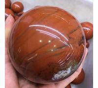 FOPURE Bola de Piedras Preciosas de Esfera de Jaspe de rubí Natural de 85-90 mm Cristal Hermoso Piedras Naturales y Minerales