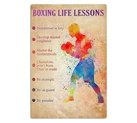 FOPURE Boxing Gym Motivational Canvas | Life Lessons from the Ring - Discipline, Heart & Respect | Wall-Art for Boxing Club, Dojo or Training Facility(Unframed,16x24inch(40x60cm))