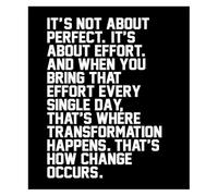 FOPURE Daily Motivation Print Effort Quote Inspirational Poster for Weight Loss Sobriety and Growth Mindset in Gym Office Classroom(Unframed,12x18inch(30x45cm))