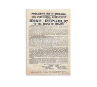FOPURE Easter Rising 1916 Poster, Irish Independence Declaration Inspired Art Print, Man Cave or Library Decor (Framed,12x18inch(30x45cm))