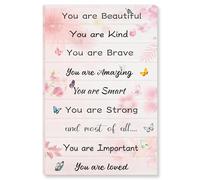 FOPURE Girls Bedroom Decor Butterfly Poster Inspirational Sayings Wall-Art for Daughter Sister Gift Room Makeover Present Idea(Framed,12x18inch(30x45cm))