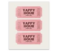 FOPURE Girly Preppy Vintage Ticket Poster Canvas Wall-Art for Party Bar Cart Kitchen and Cafe Decor(Unframed,12x18inch(30x45cm))