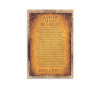 FOPURE Inspirational Bible Verse Poster, Vintage Name Above All Names Canvas Wall-Art, God Christ Focus Religious Decor for Home and Church(Framed,16x24inch(40x60cm))