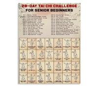 FOPURE Martial Arts Wall-Art Tai Chi Movements Canvas Poster for Zen Home Office and Studio Decor(Unframed,08x12inch(20x30cm))