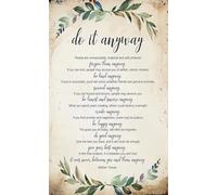 FOPURE Motivational Do It Anyway Poem Print - Inspirational Quote Wall-Art, Uplifting Poster for Kindness, Home Office, Bedroom, Living Room Decor(Unframed,08x12inch(20x30cm))