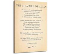 FOPURE Motivational Poem - The Measure of a Man Wall-Art for Contemporary Living Room and Home Interior(Framed,12x18inch(30x45cm))