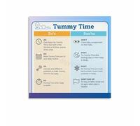 FOPURE Newborn Playtime Guide Poster Sensory and Developmental Activities for Educational Poster for Nursery Daycare Center Decor(Framed,12x18inch(30x45cm))