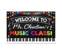 FOPURE Personalized Welcome to Music Class Poster - Customize Name, Nice for School, Office and Music Classroom(Unframed,08x12inch(20x30cm))