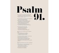 FOPURE Religious Gift for Christians - Psalm 91 Bible Verse Wall-Art Poster, Comforting Scripture Print for Home, Church, Wedding Decor(Unframed,12x18inch(30x45cm))