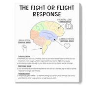 FOPURE School Office Poster Mental Health Fight or Flight Response Art for Home(Unframed,08x12inch(20x30cm))