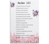 FOPURE Spanish Language Art Print Salmo 121 Canvas Wall Poster Modern Inspirational Quote Decor for Bedroom Living Room Home Styling(Framed,12x18inch(30x45cm))