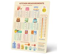 FOPURE Vintage Style Kitchen Conversion Chart - Practical Baking & Cooking Measurements Wall-Art, Farmhouse or Retro Kitchen Decor Poster(Framed,16x24inch(40x60cm))