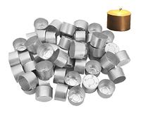 Fopytu 100 Pcs De Aluminio Té De Té Molde De Velas Vacías Muligra De Casos De Velas De Cera Latas para Velas De Bricolaje Que Fabrican Suministros