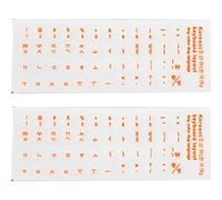 Fopytu 2 Pcs Sticuladores De Teclado Coreano De 2 Pc, Pegatinas De Teclado De Letras Coreanas De Reemplazo para Computadora Portátil De Computadora Portátil