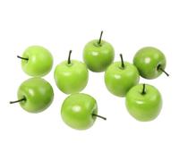 Fopytu 50 Manzanas Artificiales Pequeñas De Plástico, Mini Manzanas Verdes Falsas para Decoración, Fruta Decorativa para Hogar, Cocina, Fiestas, Navidad Y Festivales.