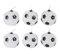 Fopytu 6 Pcs Soccer Forma Velas Decoraciones De Fiesta De Cumpleaños De Fútbol De Fútbol Decoración De Fiesta De Baby Shower