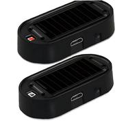 Fopytu Alarma Simulada De Potencia Solar del Automóvil, 2 Pcs USB USB USB Led Advertencia De Advertencia De Advertencia del Led Advertencia De Led Advertencia De Led Advertencia