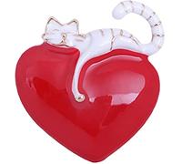 Fopytu Broche De Moda Pin Cartoon Cat Lapel Pin Accesorios De Joyería De Corsage para Mujeres