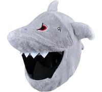 Fopytu Funda para Casco De Motocicleta, Diseño De Tiburón De Peluche, Funda Protectora Integral para Casco De Motocicleta, Tapa Antipolvo, Divertida Decoración para Casco.