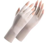 Fopytu Guantes Sin Dedos con Bloqueador Solar para Mujer, Protección UV hasta Muñeca, Bloqueador Solar para Conducir, Guantes Antideslizantes para Niñas, Actividades Aire Libre